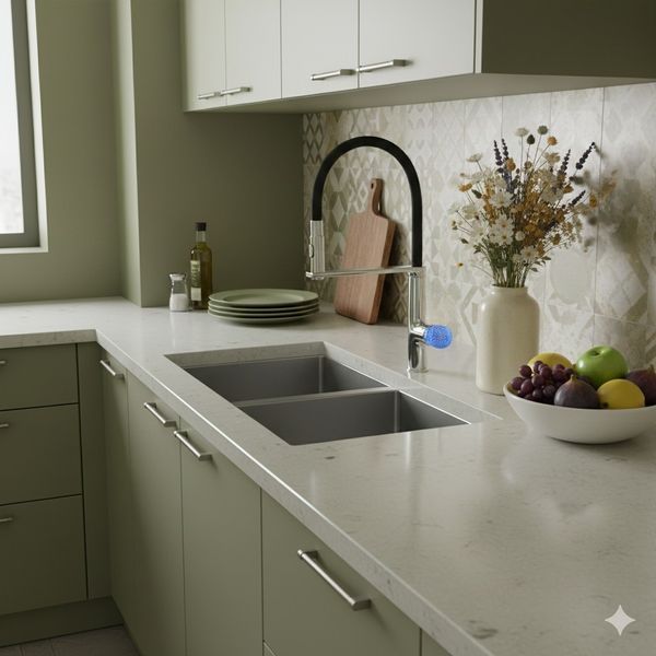 Смеситель для кухни с гибким изливом MONE Deluxe Dream Crystal&nbsp;27004CH&nbsp;Chrome LED-ручка 39708 фото