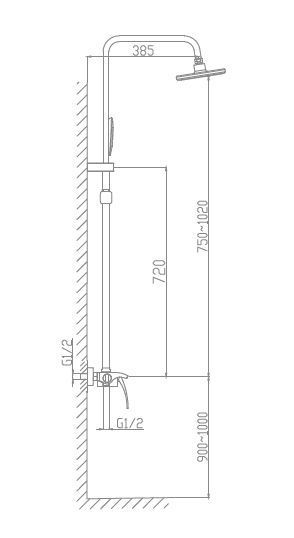 Душевая система MONE Deluxe SERENA 91W760W WHITE 38452 фото