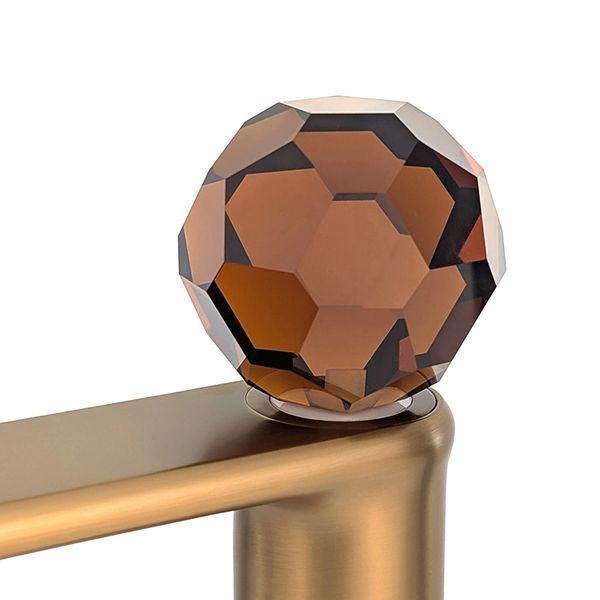 Змішувач для умивальника MONE Deluxe&nbsp;27001RGFB&nbsp;Dream Crystal&nbsp;Rose Gold&nbsp;Fb Brown 39703 фото
