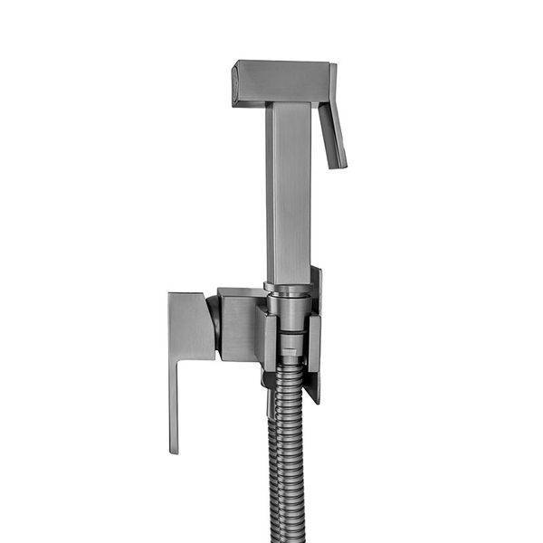 Гигиенический душ со смесителем скрытого монтажа MONE Deluxe 3306306GR Gun Grey 38475 фото