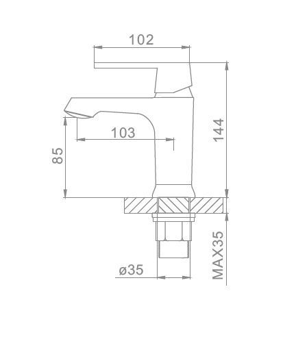 Смеситель для умывальника MONE Deluxe CLOE 1355355CW White/Chrome 38438 фото