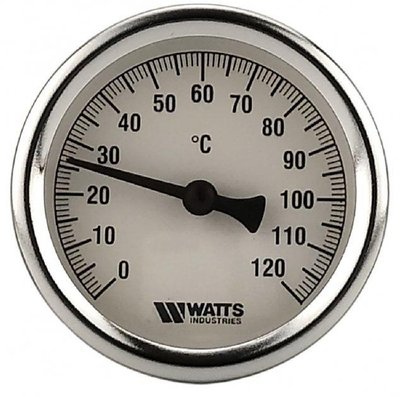Термометр біметалічний аксіальний Watts(F+R801)d63 50mm 0-120C 26040 фото