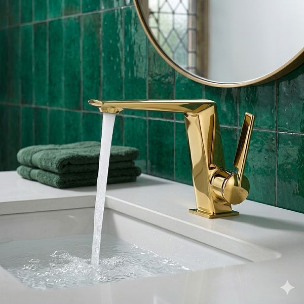 Змішувач для умивальника MONE Deluxe VILEN 60232TG Gold 39958 фото