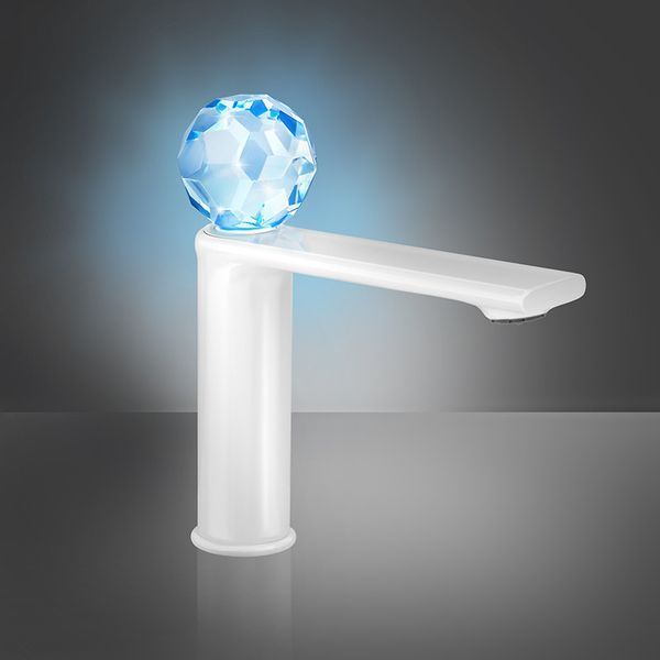 Змішувач для умивальника з підсвічуванням MONE Deluxe 27001W&nbsp;Dream Crystal LED White 39691 фото