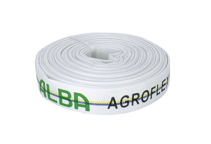 Шланг-рукав ALBA-АGROFLEX ПВХ/ПЕТ 25мм, 6 бар білий 20м 36569 фото