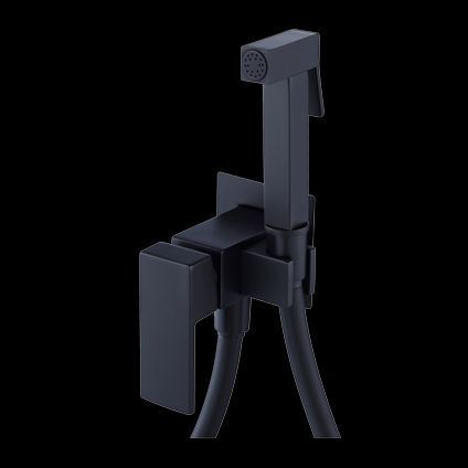 Гигиенический душ со смесителем скрытого монтажа MONE Deluxe 3306306A Black 38473 фото
