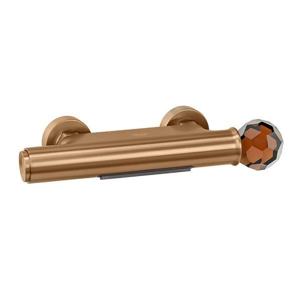 Душовий змішувач з душовим гарнітуром Dream Crystal 27003RGFB RoseGold Fb Brown 39706 фото