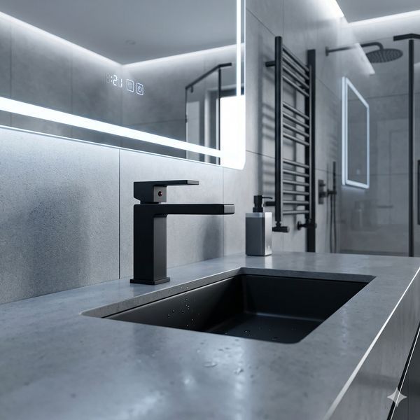 Змішувач для умивальника MONE Deluxe BERYL 1392392B Black 37250 фото