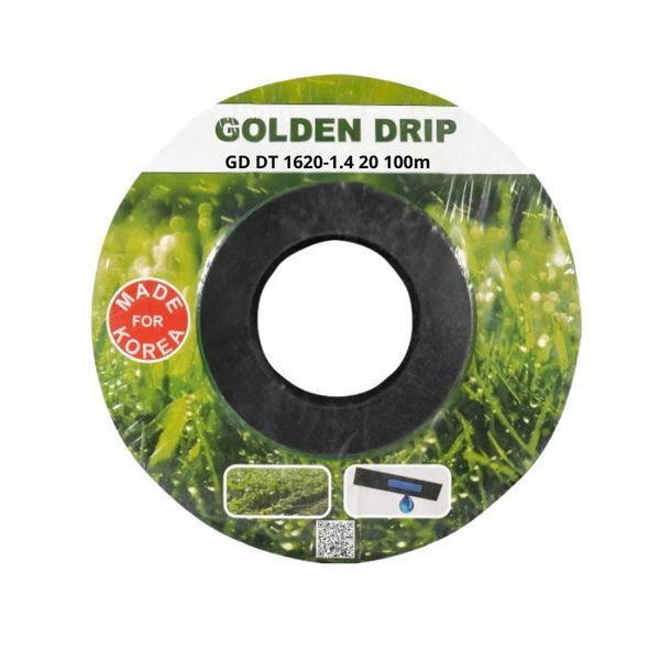 Капельная лента GOLDEN DRIP 20см 100м 8 mil с плоским эмиттером 31124 фото