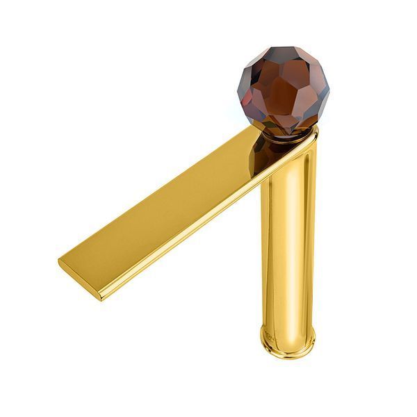 Змішувач для умивальника високий&nbsp;MONE Deluxe 27002GFB Dream Crystal Fb Brown Gold 39704 фото