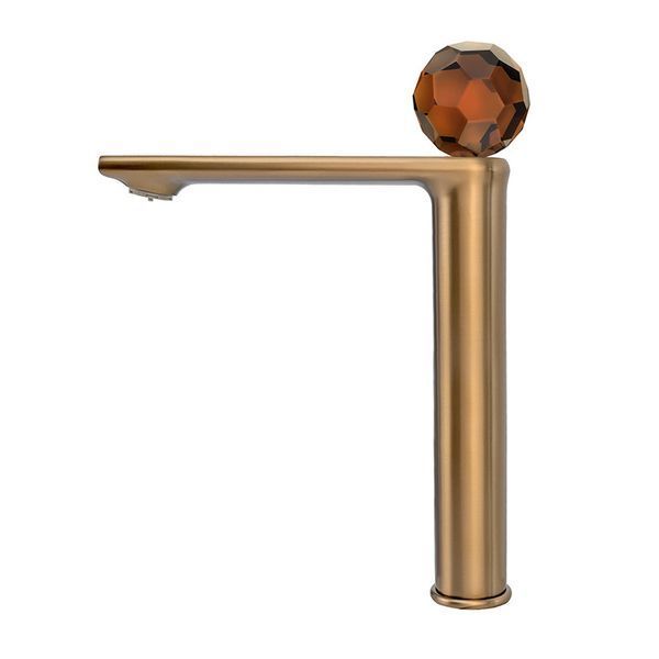 Смеситель для умывальника MONE Deluxe 27002RGFB&nbsp;Dream Crystal Fb Brown Rose Gold 39705 фото