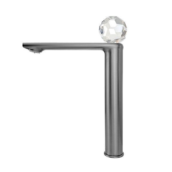 Смеситель для умывальника высокий&nbsp;MONE Deluxe 27002GG&nbsp;Dream Crystal Gun Gray 39698 фото