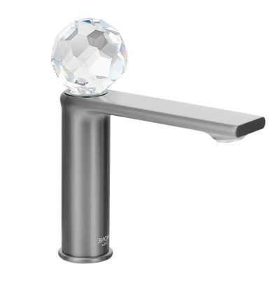 Смеситель для умывальника MONE Deluxe 27001GG Dream Crystal Gun Grey 39682 фото