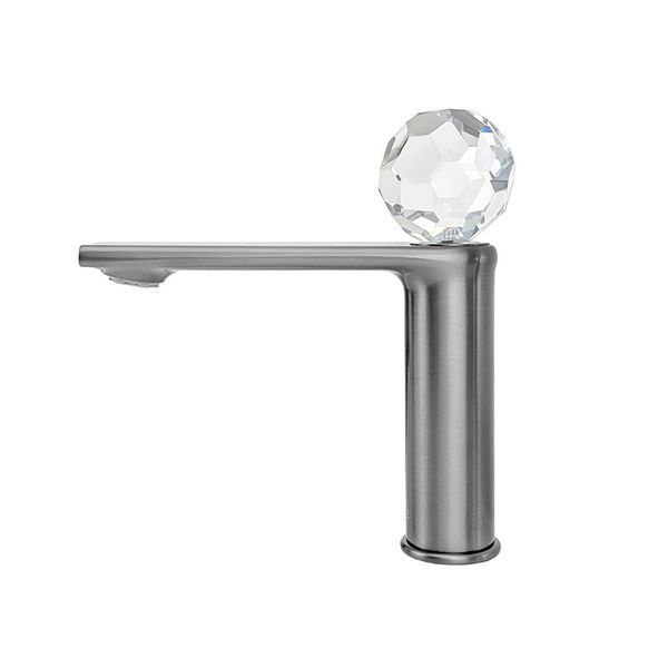 Смеситель для умывальника MONE Deluxe 27001GG Dream Crystal Gun Grey 39682 фото