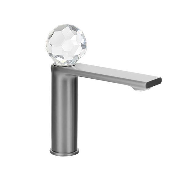 Смеситель для умывальника MONE Deluxe 27001GG Dream Crystal Gun Grey 39682 фото