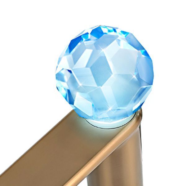 Змішувач для умивальника високий з підсвічуванням MONE Deluxe Dream Crystal 27002RG LED RoseGold 39697 фото