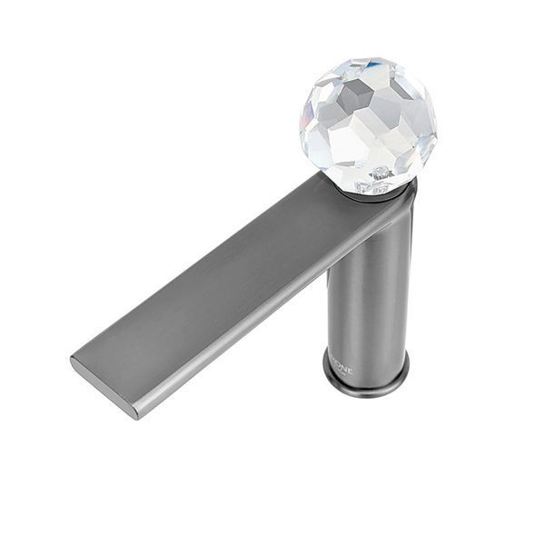 Смеситель для умывальника MONE Deluxe 27001GG Dream Crystal Gun Grey 39682 фото