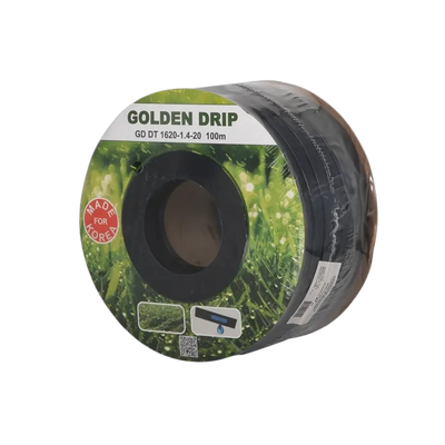 Крапельна стрічка GOLDEN DRIP з плоским емітером 10см 100м 8 mil 31122 фото