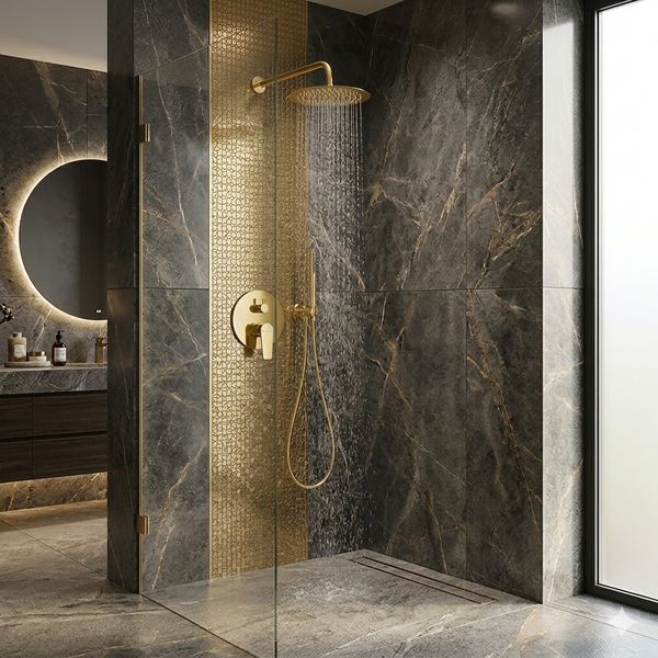 Душовий змішувач&nbsp;MONE Deluxe прихованого монтажу 8302382G TGold 39829 фото