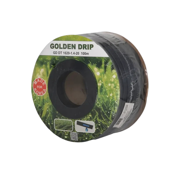 Капельная лента GOLDEN DRIP с плоским эмиттером 15см 100м 8 mil 31123 фото