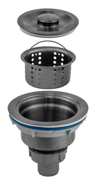 Выпуск ЦИЛИНДР резьбовой 1 1/2"(40) (сетка н/ж d110мм) ГРАФИТ 38666 фото