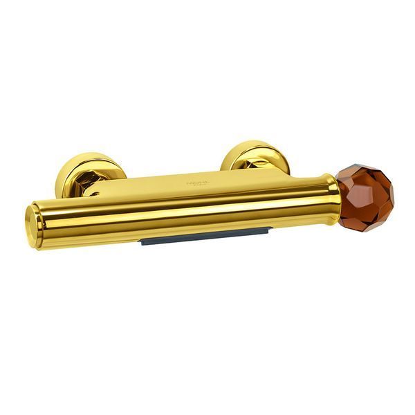 Душовий змішувач з душовим гарнітуром MONE Deluxe Dream Crystal 27003GFB Gold Fb Brown 39707 фото