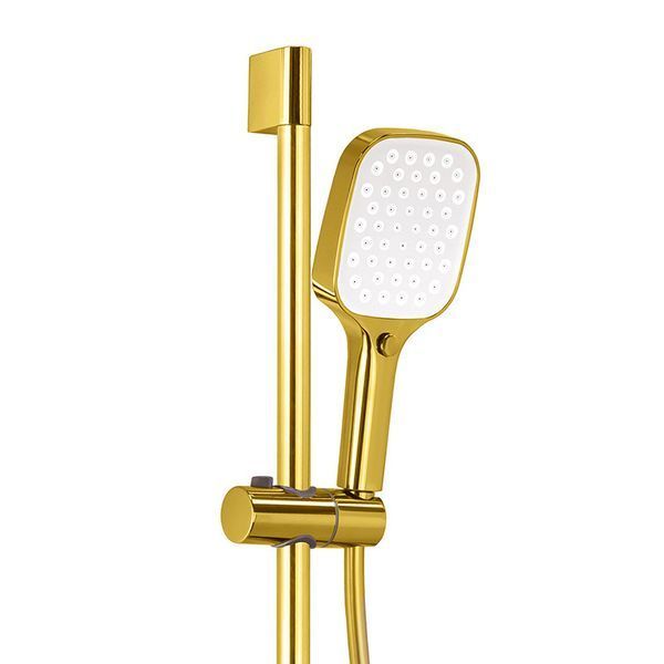 Душовий змішувач з душовим гарнітуром MONE Deluxe Dream Crystal 27003GFB Gold Fb Brown 39707 фото