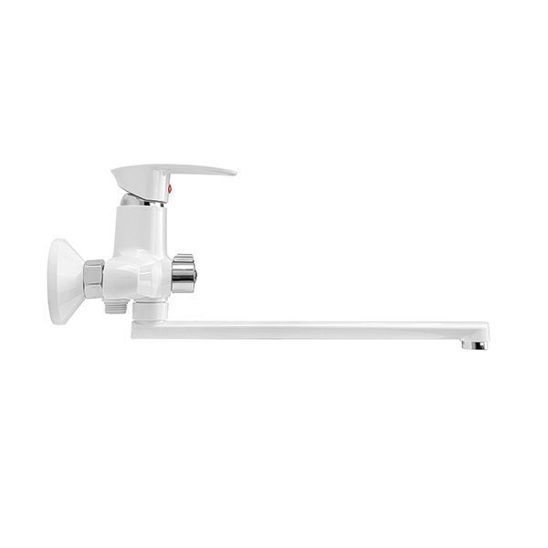 Змішувач для ванни MONRO JC205 SS White без шланга та лійки, одноважільний, довгий ніс 40001 фото