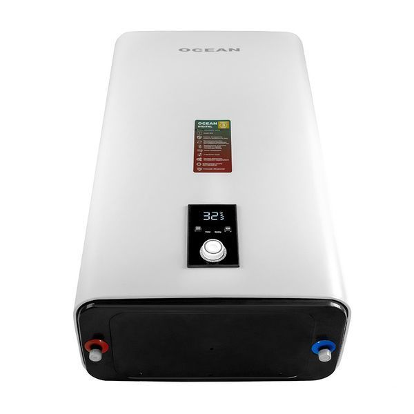 Бойлер OCEAN FLAT DIGITAL 100 л 2,0 КВт емальований бак сухий ТЕН 39346 фото