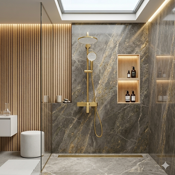 Душевая система MONE Deluxe OLIVIA 60235TG Gold 39963 фото